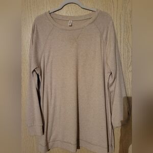 Cozy Beige Long Sleeve Top